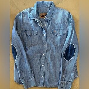 Quicksilver Denim Railroad Cowgirl Western Shirt